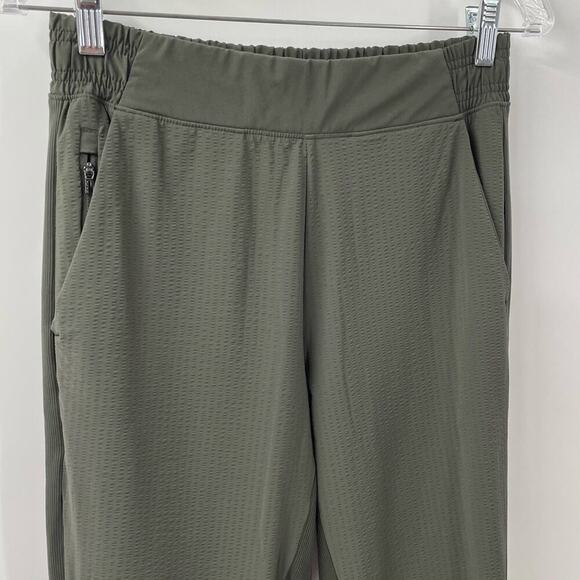 Athleta 2 Textured Brooklyn Jogger Pants Mountain Olive - Picture 3 of 8